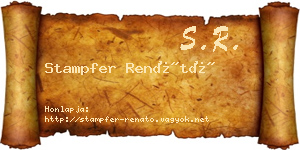 Stampfer Renátó névjegykártya