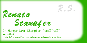 renato stampfer business card